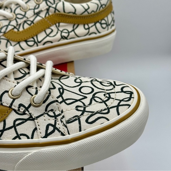 NWT Vans Sk8 Low Reissue Sneakers Textured Waves / Marshmallow Shoes Skate NEW - Picture 9 of 16